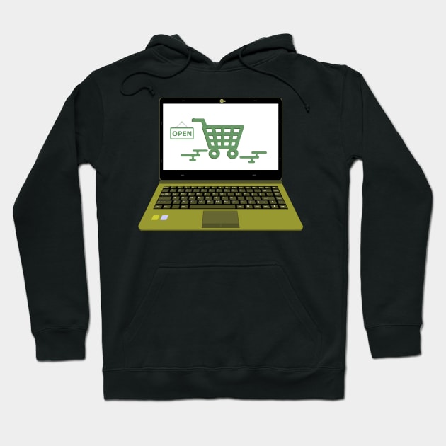 laptop vector for Online shop payment Hoodie by asepsarifudin09